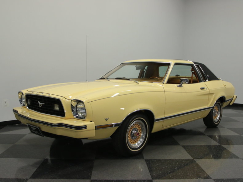 Cream 1977 Ford Mustang