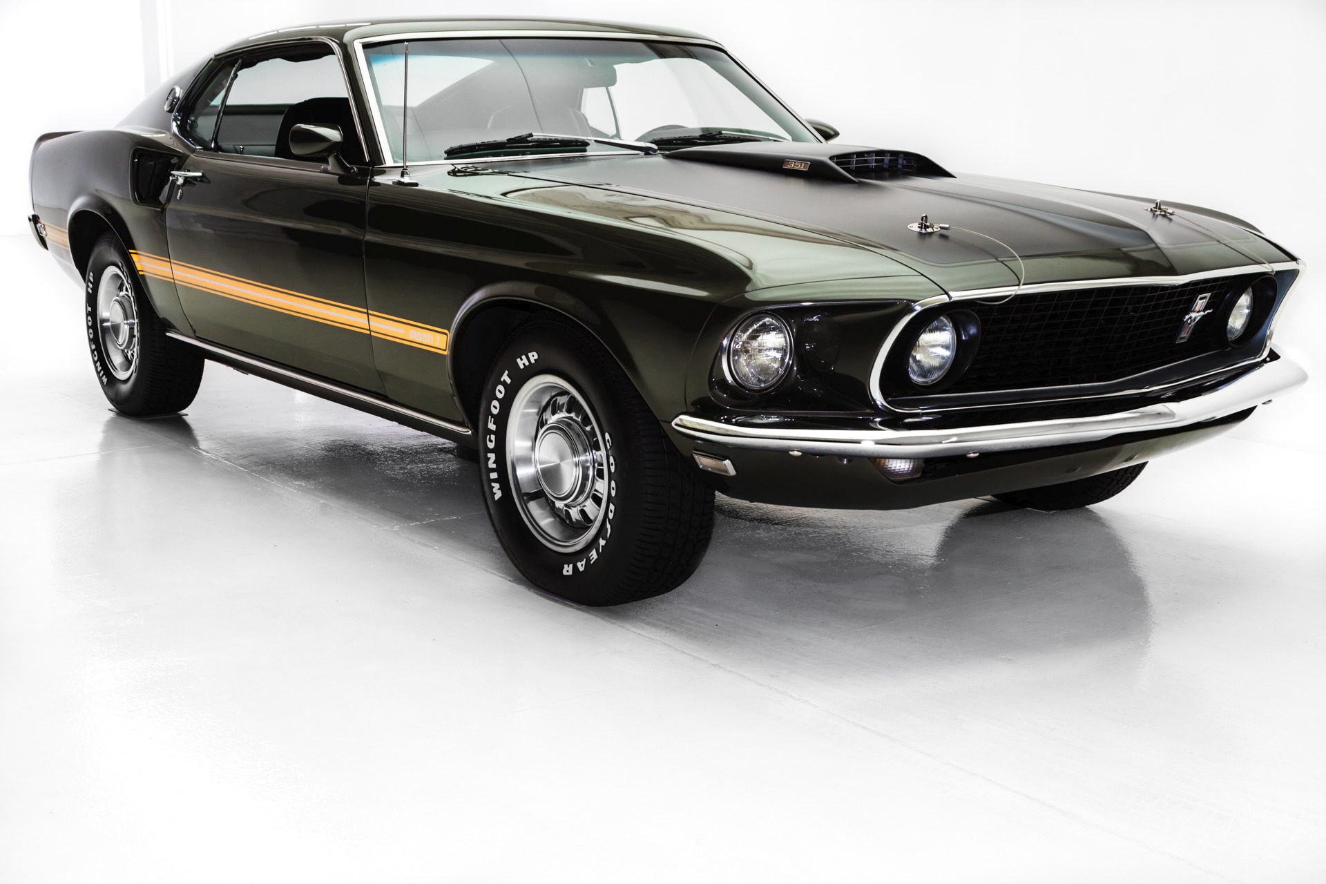 Olive Green 1969 Ford Mustang