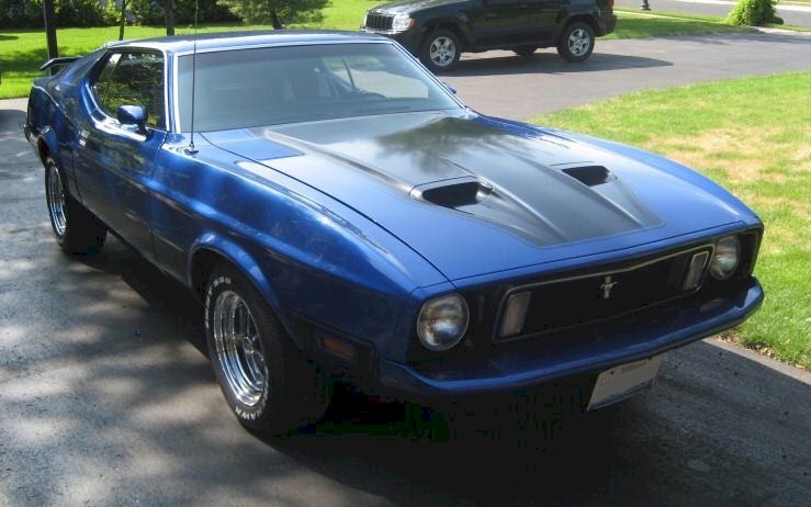 Blue Glow 1973 Ford Mustang