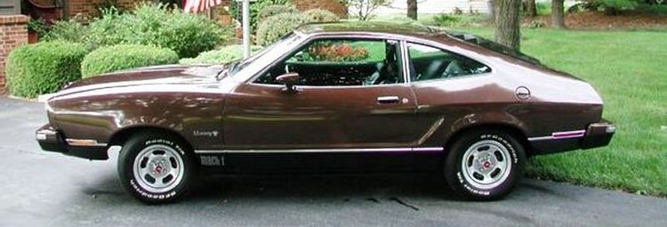 Dark Brown 1975 Ford Mustang