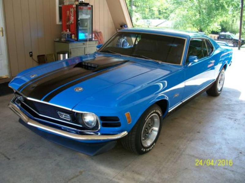 Bright Blue 1972 Ford Mustang