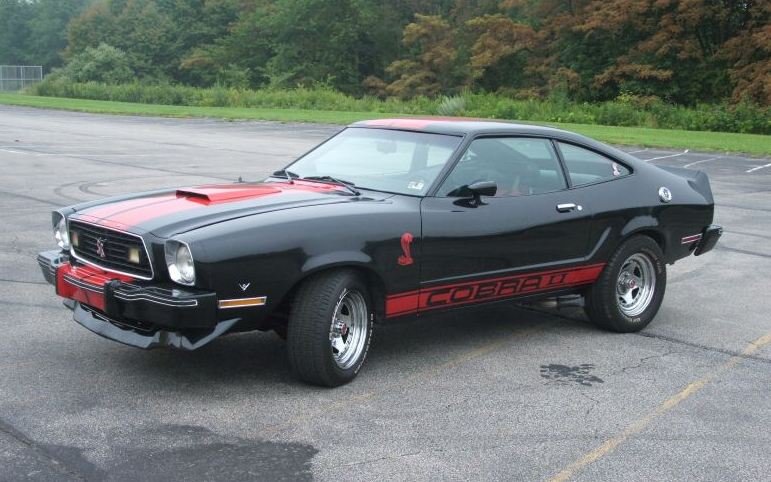 Black 1977 Ford Mustang