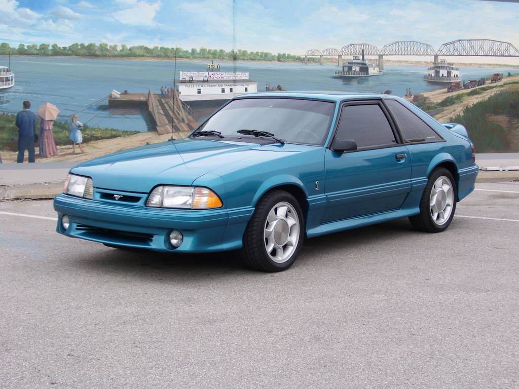 Teal 1993 Ford Mustang