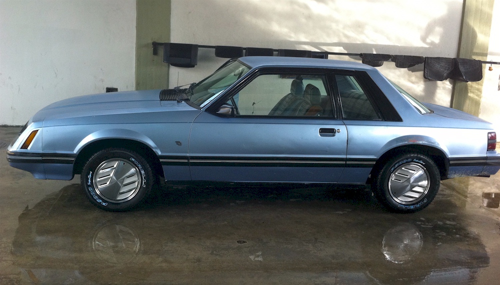 Dark Academy Blue 1983 Ford Mustang
