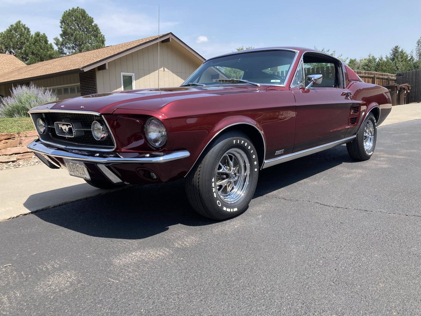 Vintage Burgundy 1967 Ford Mustang