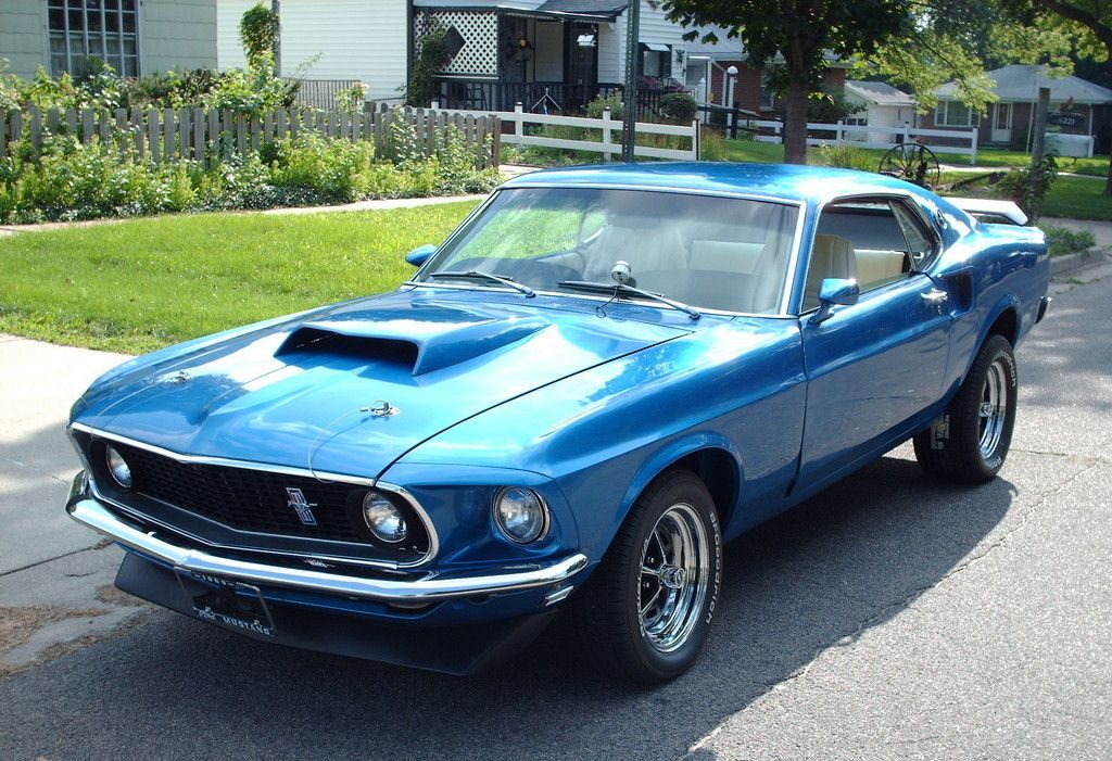 Bright Blue (Light Grabber Blue) 1974 Ford Mustang