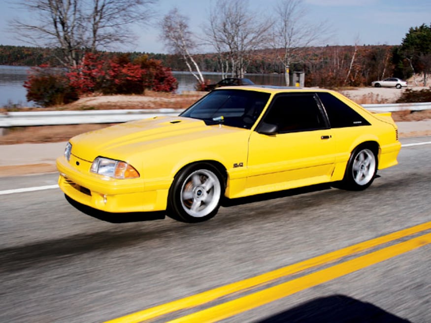 Race Yellow 1990 Ford Mustang