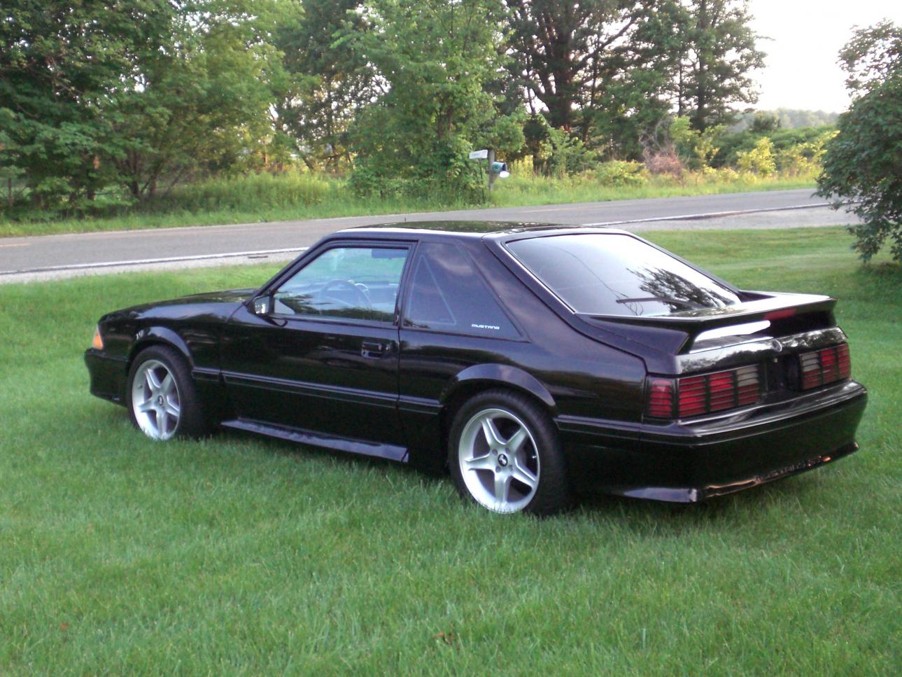 Black 1990 Ford Mustang