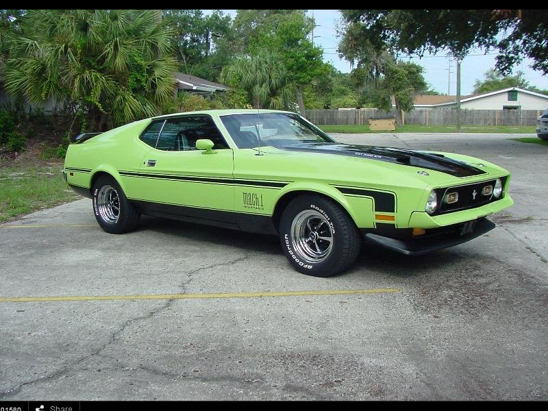 Bright Lime 1971 Ford Mustang