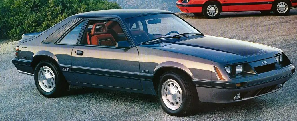 Dark Shadow Blue 1987 Ford Mustang
