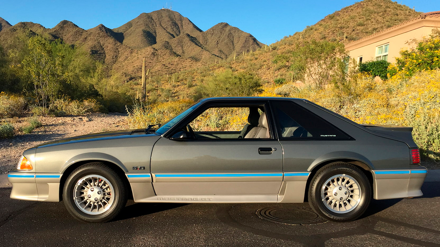 Dark Gray 1987 Ford Mustang