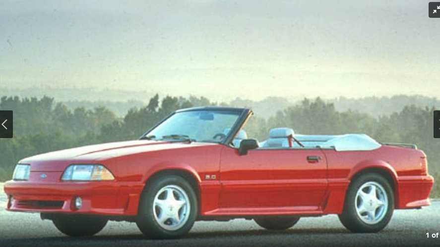 Bright Red 1991 Ford Mustang