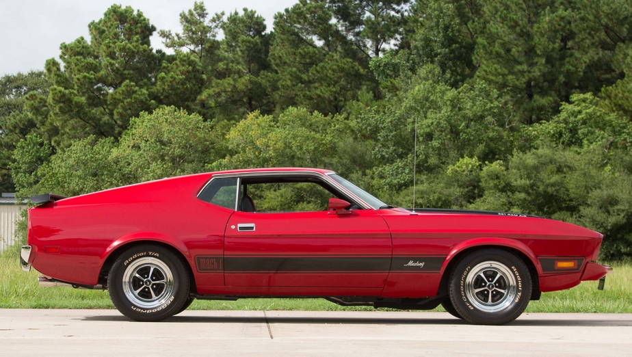Bright Red 1973 Ford Mustang