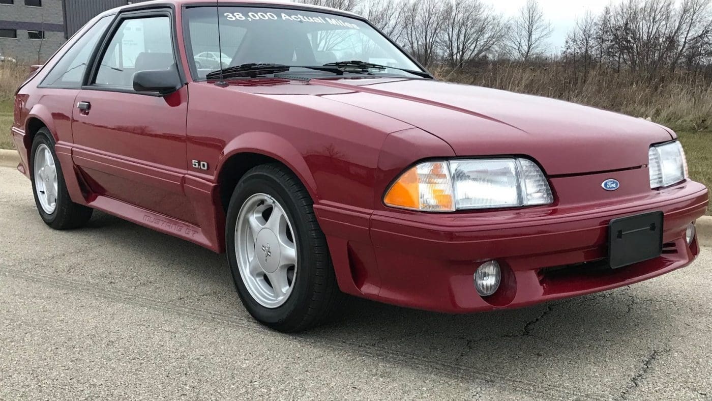 Medium Red 1991 Ford Mustang