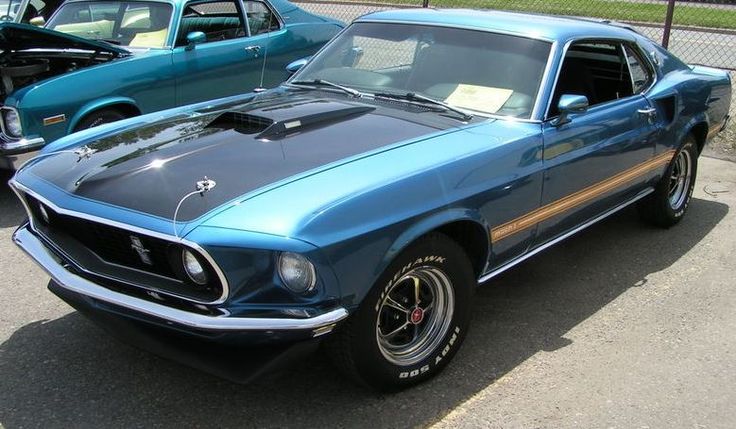 Bright Blue 1972 Ford Mustang