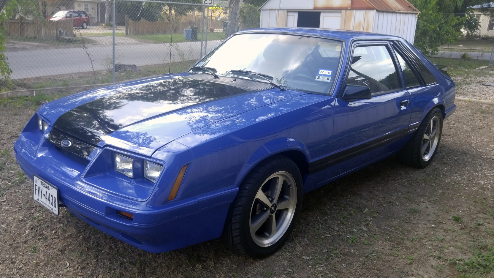 Midnight Blue 1985 Ford Mustang