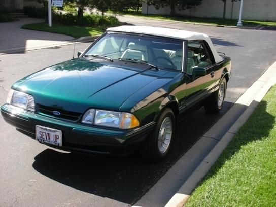 Deep Emerald Green 1990 Ford Mustang