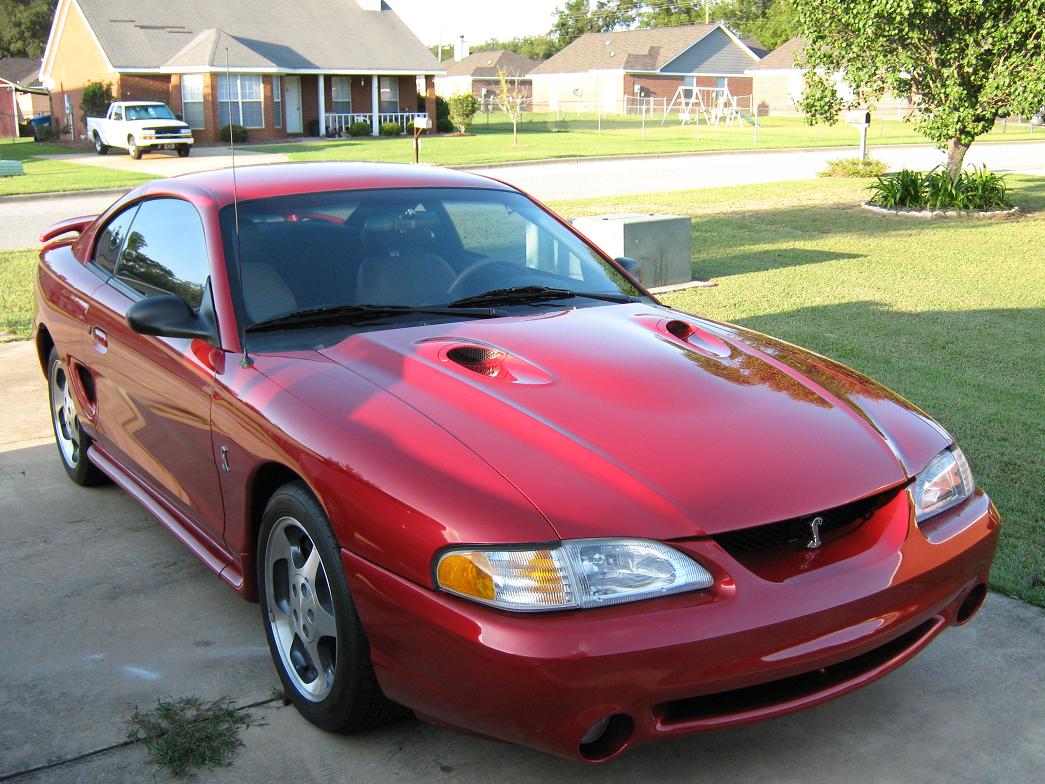 Laser Red 1996 Ford Mustang.