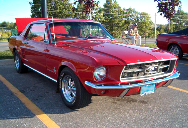 Red 1967 Ford Mustang