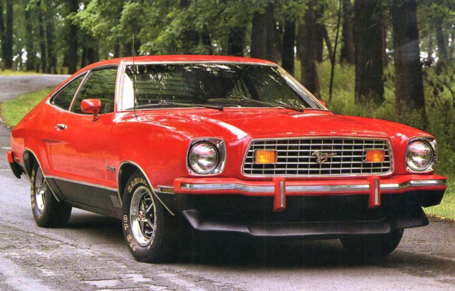 Dark Red 1975 Ford Mustang