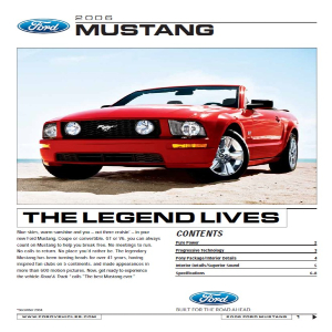 free 2006 ford mustang sales brochures