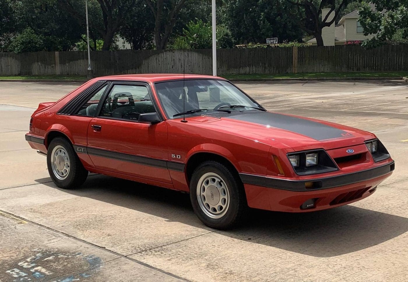 Light Canyon Red 1985 Ford Mustang