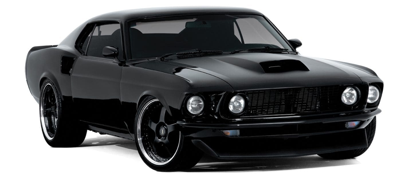 Flat Black 1969 Ford Mustang