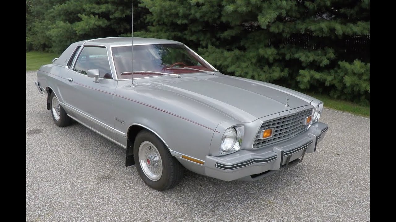 Silver 1977 Ford Mustang
