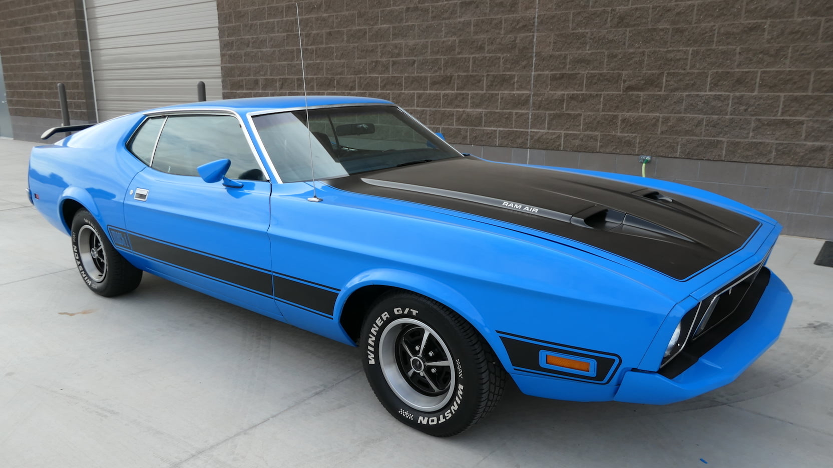 Medium Blue 1973 Ford Mustang