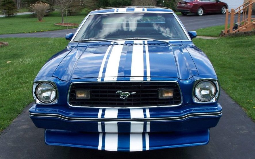 Light Aqua 1977 Ford Mustang
