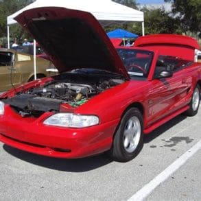 Bright Red 1991 Ford Mustang