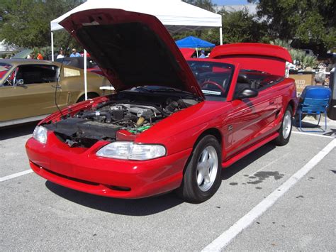 Bright Red 1991 Ford Mustang