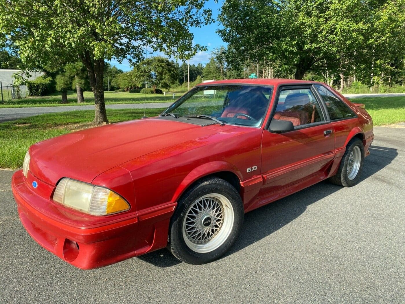 Bright Red 1993 Ford Mustang