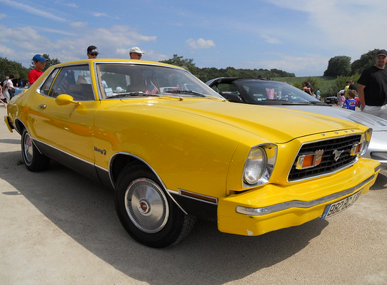 Bright Yellow 1975 Ford Mustang