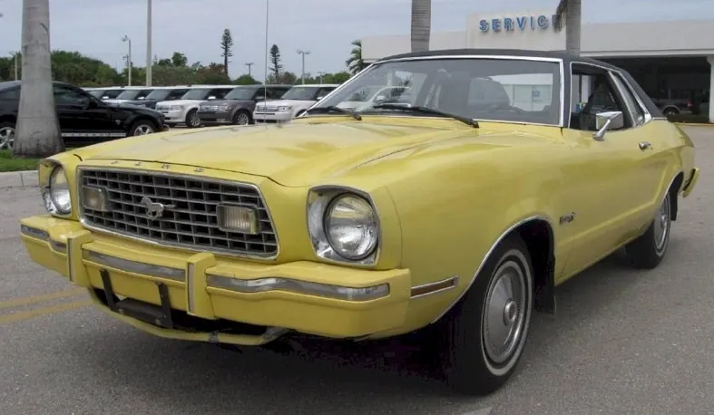 Bright Yellow 1975 Ford Mustang