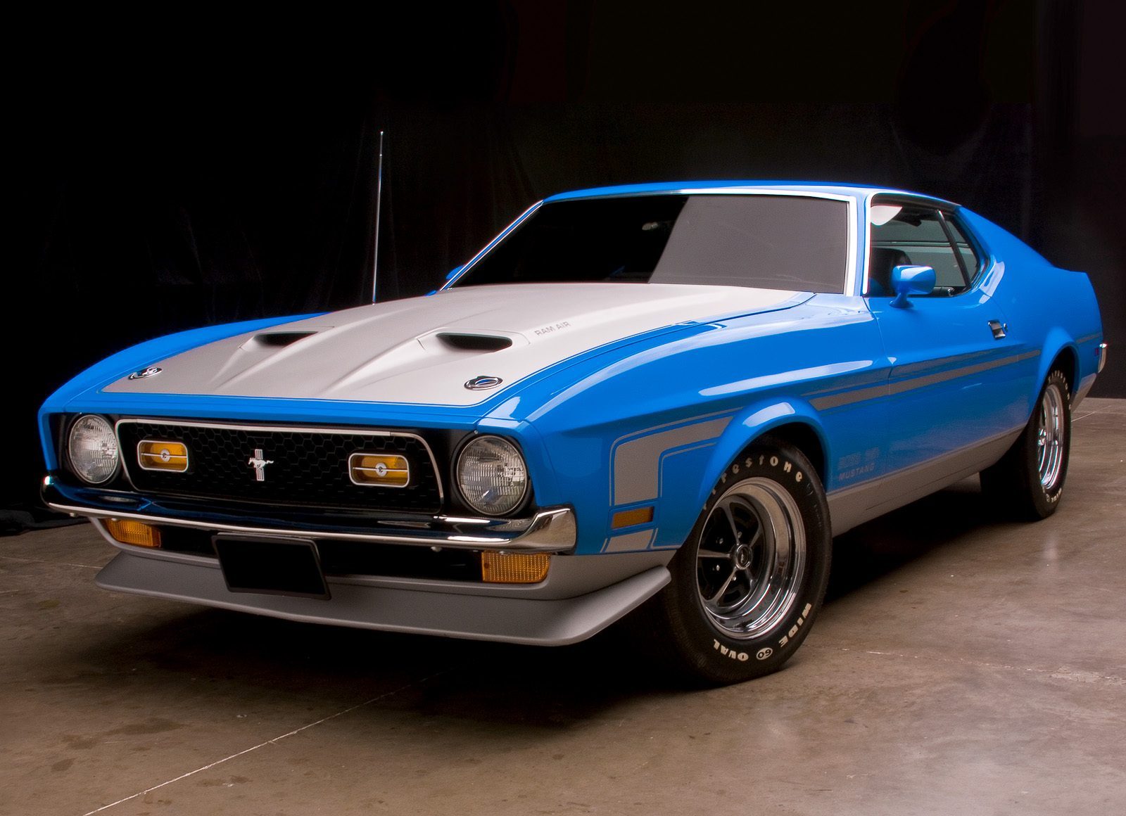 Blue 1971 Mustang Boss 351