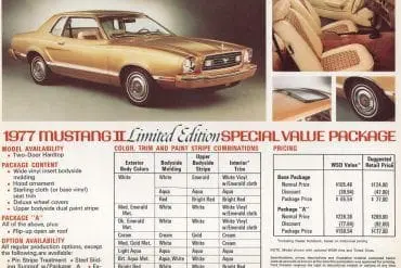 1977 Ford Mustang Limited Edition Special Value