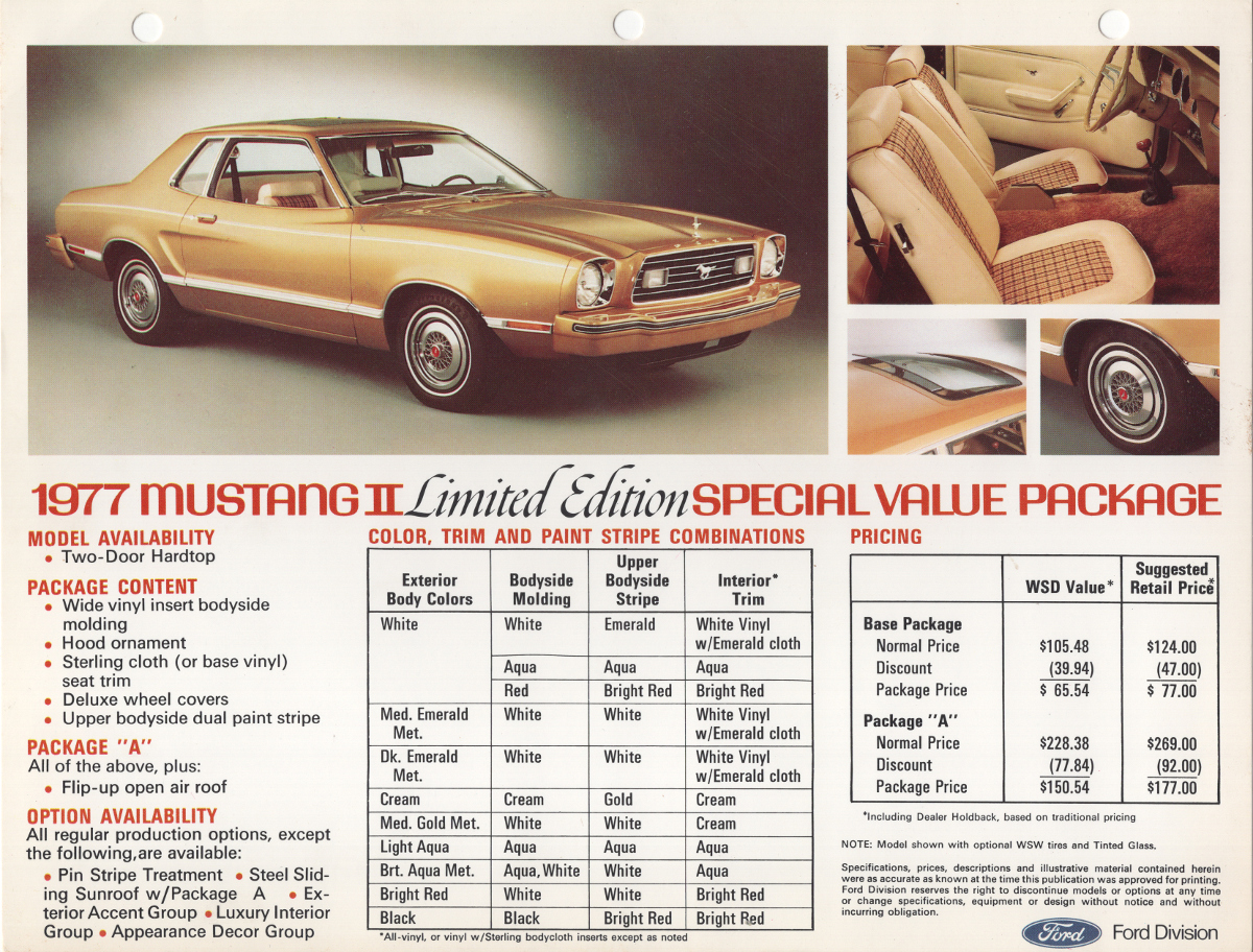 1977 Ford Mustang Limited Edition Special Value