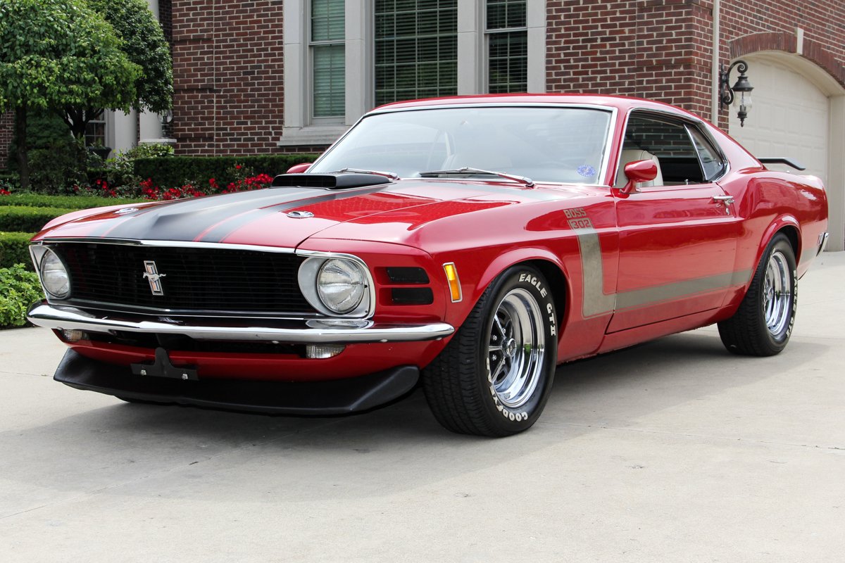 Auto World Super III 1970 Ford Boss 302 Mustang – Red, HO Scale 1/64 Diecast SC383
