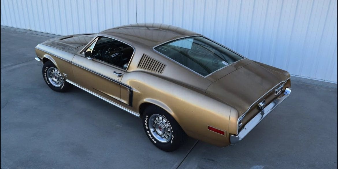 1968 Ford Mustang GT 390 Gold Color Test Drive