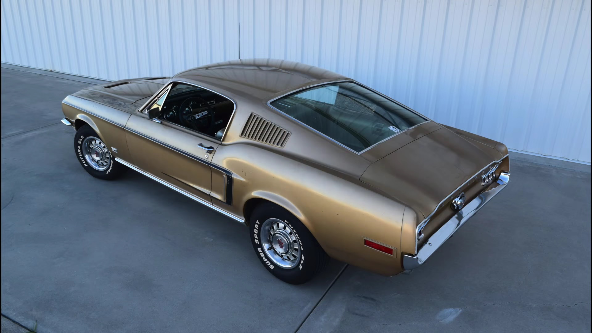 1968 Ford Mustang GT 390 Gold Color Test Drive