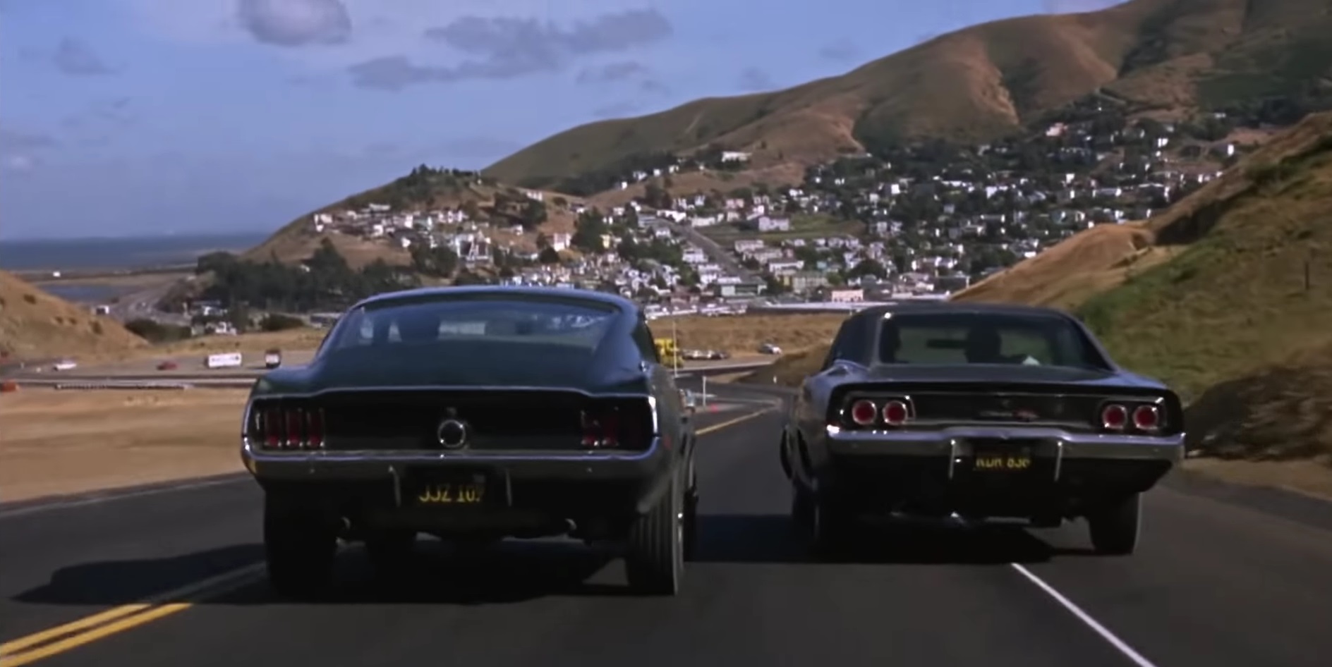 1968 Ford Mustang Bullit vs Dodge Charger Epic Scene From 1968 Film 'Bullit'