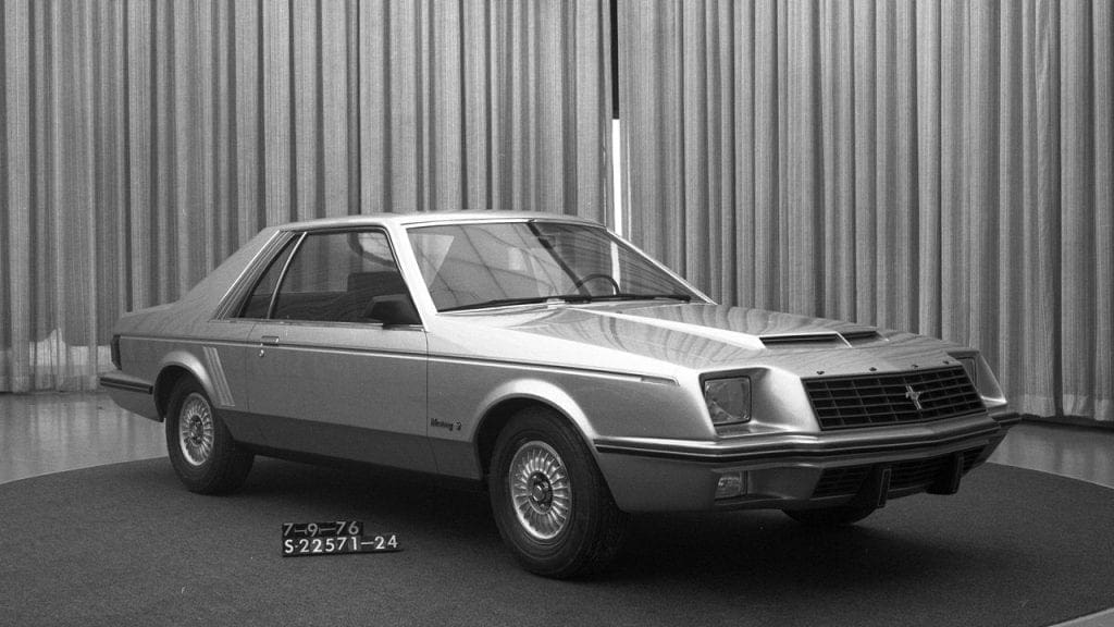 Another prototype, this one from July 1976, begins to reveal many of the design cues that would become part of the Fox-body Mustang.