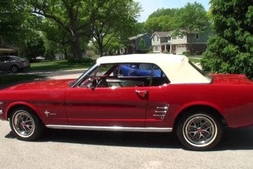 1966 Ford Mustang Convertible In Red Paint Walkaround & Engine Start-Up