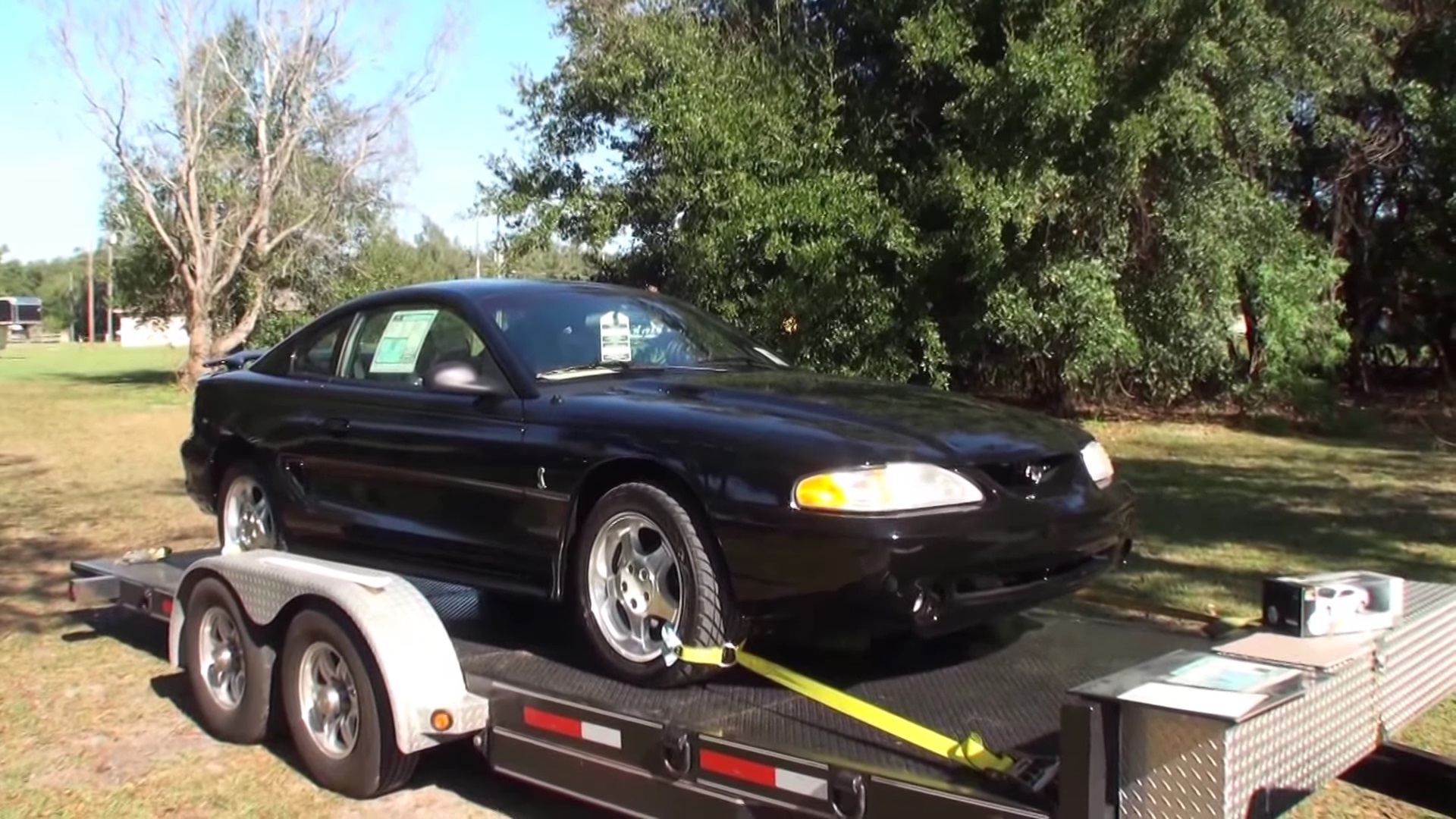 Video: Black 1995 Ford Mustang SVT Cobra With Only 104 Original Miles Walkaround