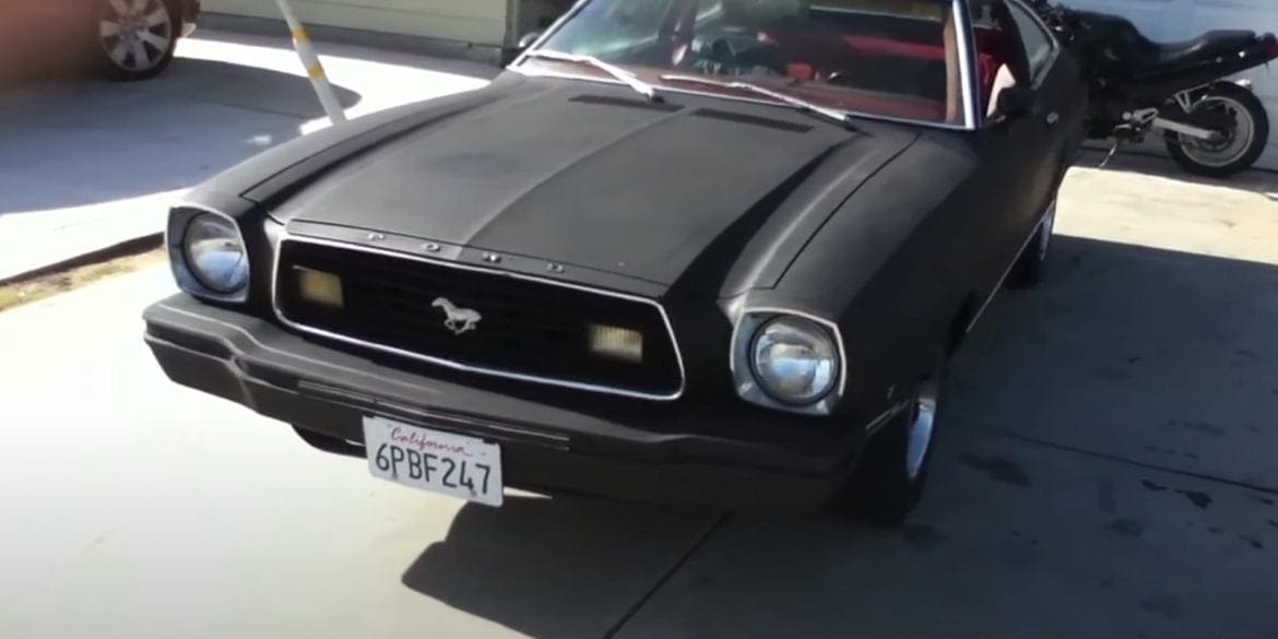 Video: 1977 Ford Mustang Mach 1 In Matte Black