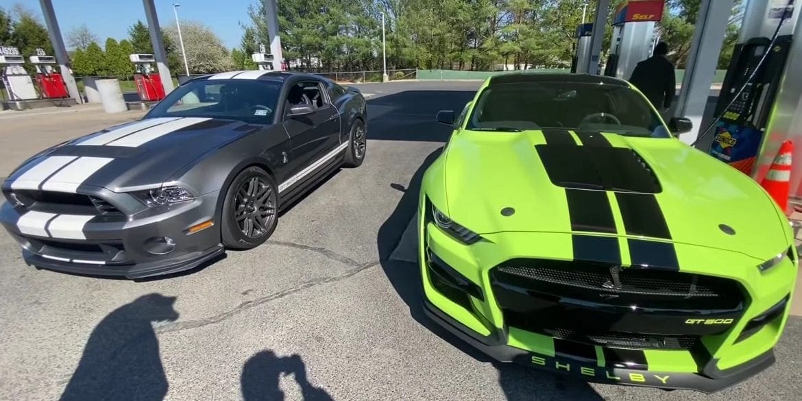 Video: 2013 Ford Mustang Shelby GT500 vs 2020 Shelby GT 500 Epic Showdown