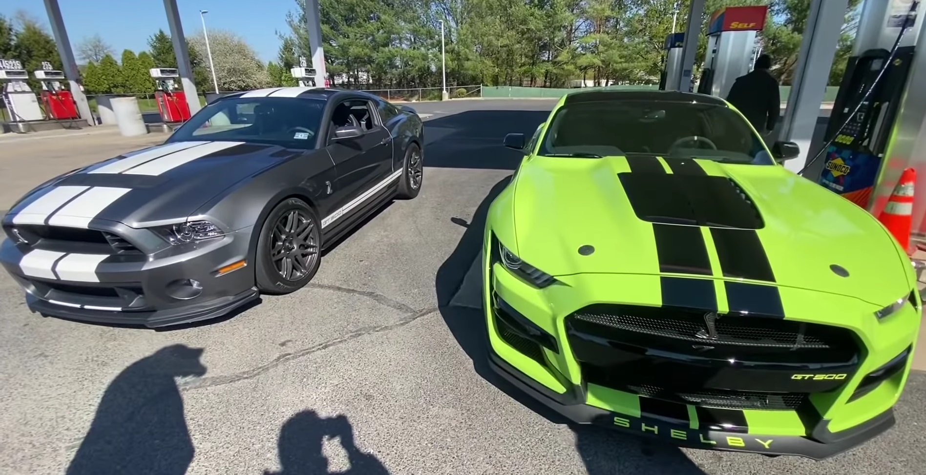 Video: 2013 Ford Mustang Shelby GT500 vs 2020 Shelby GT 500 Epic Showdown