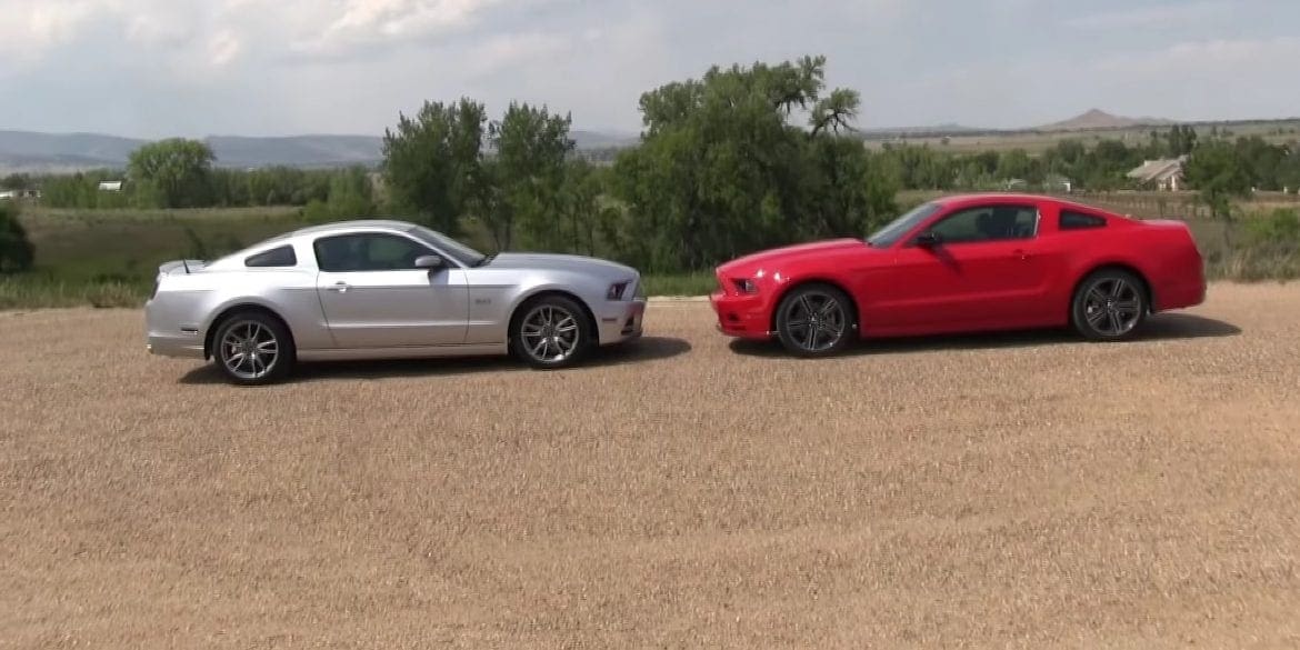 Video: 2013 Ford Mustang GT vs V6 Mustang 0-60 mph Test