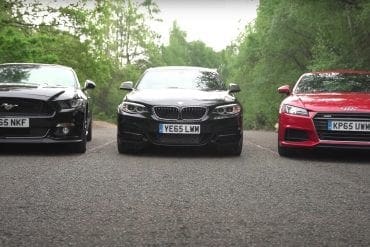 Video: 2017 Ford Mustang vs Audi TT vs BMW M235i - Coupes Review